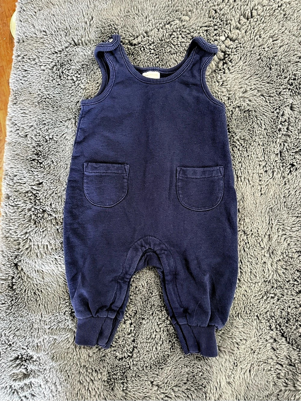 Hanna Andersson Baby French Terry Romper Blue 3-6 mos